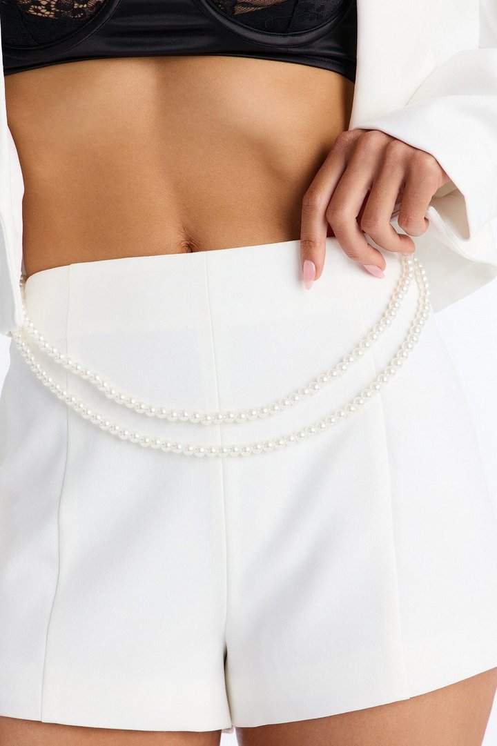Polished Moment Blazer Short Set - Ivory