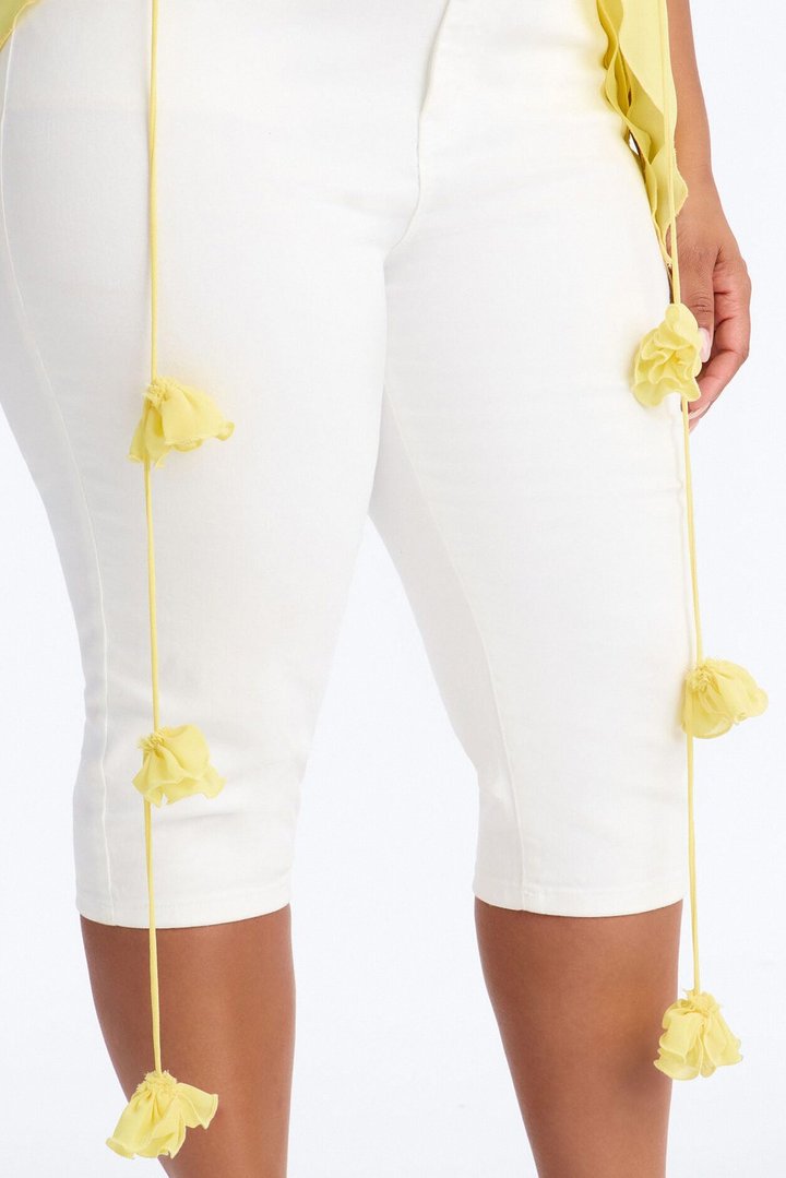 Freshly Picked Rosette Chiffon Halter Top - Butter Yellow