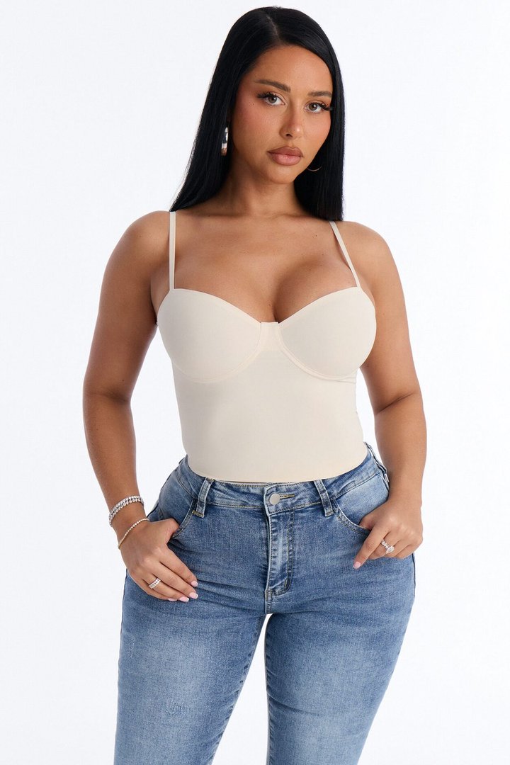 Amara Seamless Shapewear Top - Stone