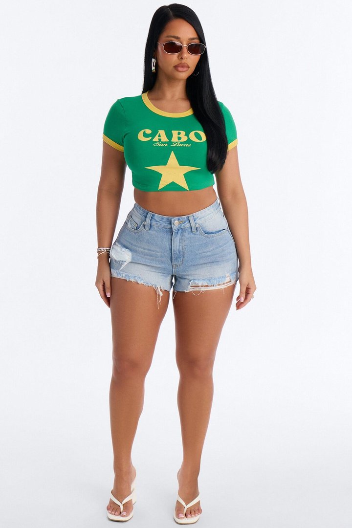 Lowcountry Cut Off Ripped Denim Shorts - Light Wash