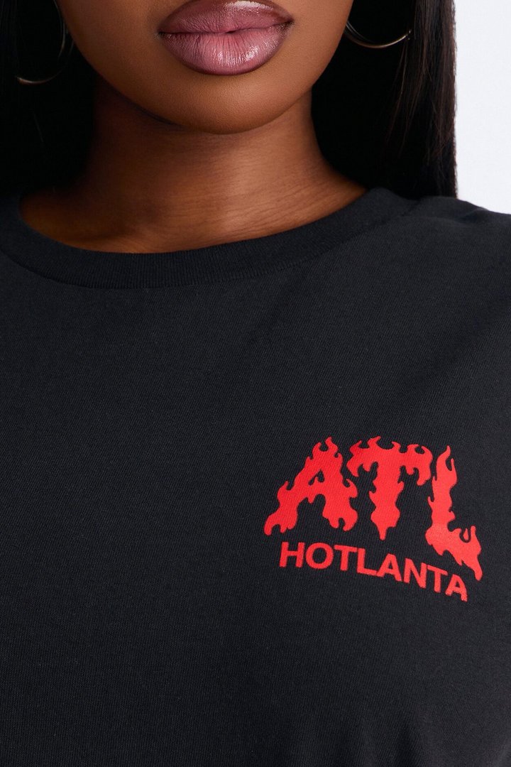 Hotlanta Front And Back Graphic Tee - Black