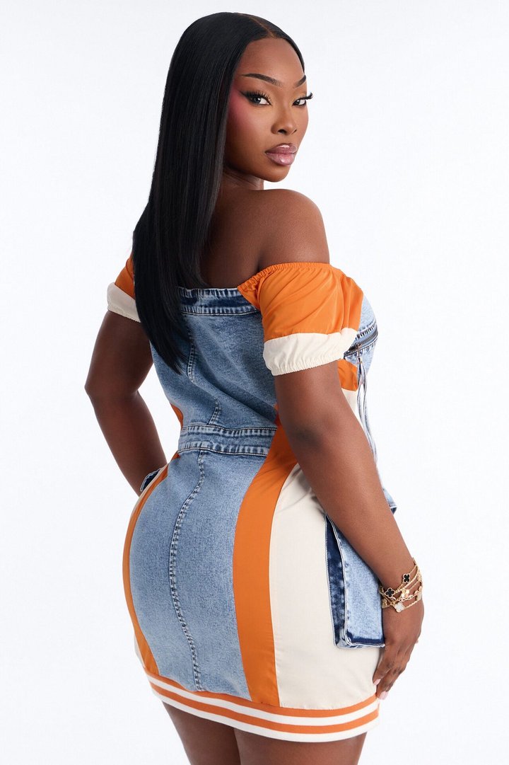 Iconic Sonic Denim Mini Dress - Denim