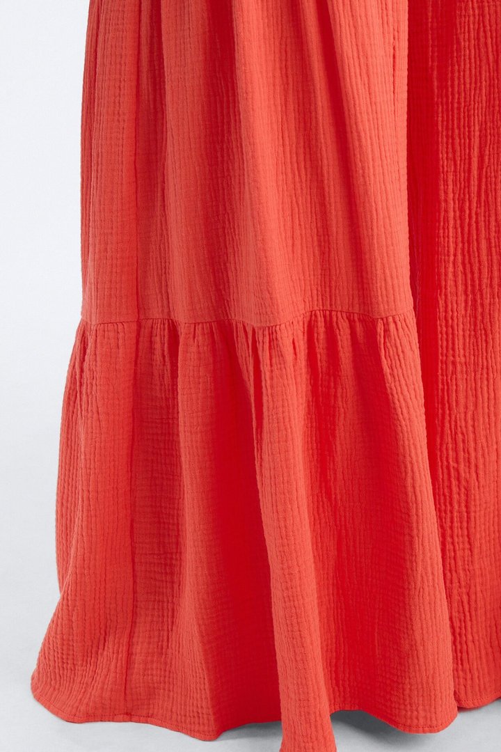 Breezy Bay Wide Leg Gauze Pant - Orange
