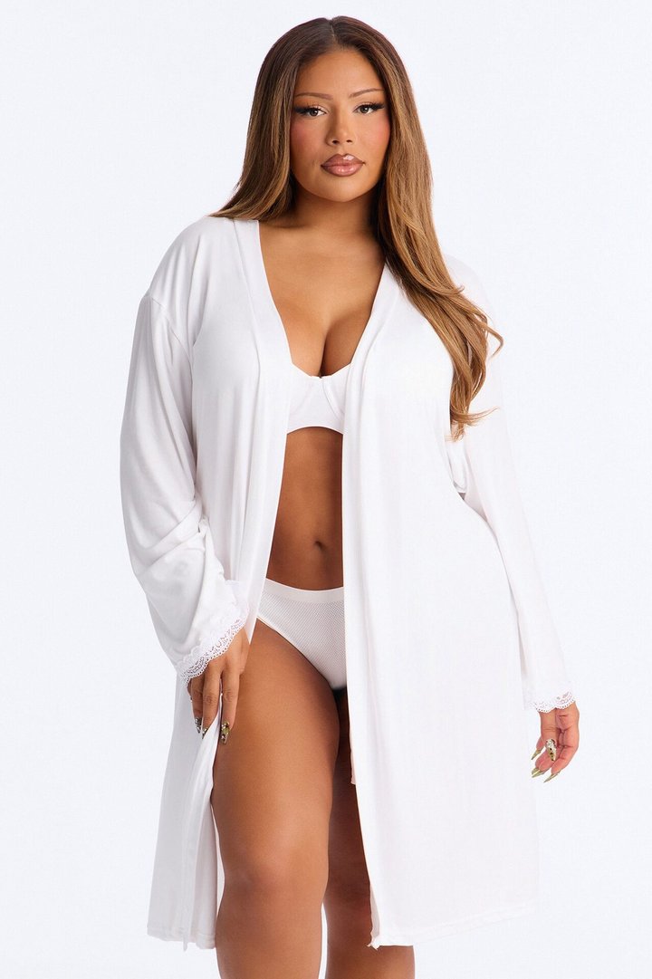 Let's Get Hitched Robe - White
