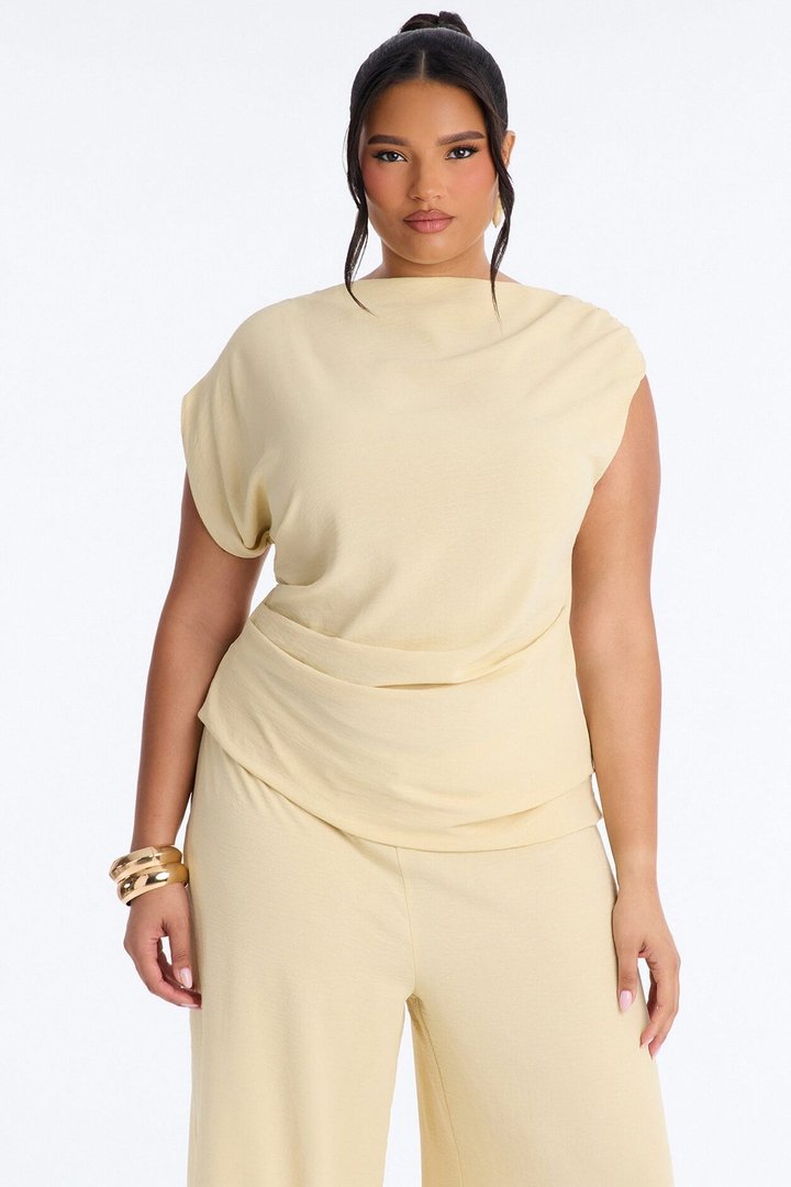 Best Influence High Neck Jumpsuit - Butter Yellow