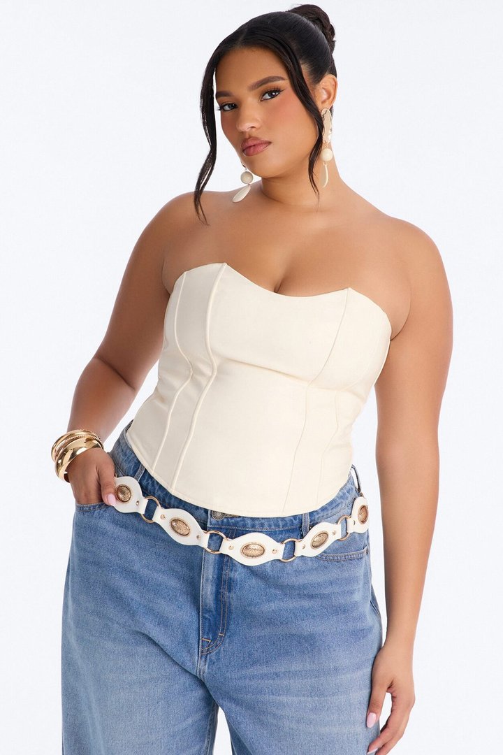 At My Waist O-Ring Chain Belt - White