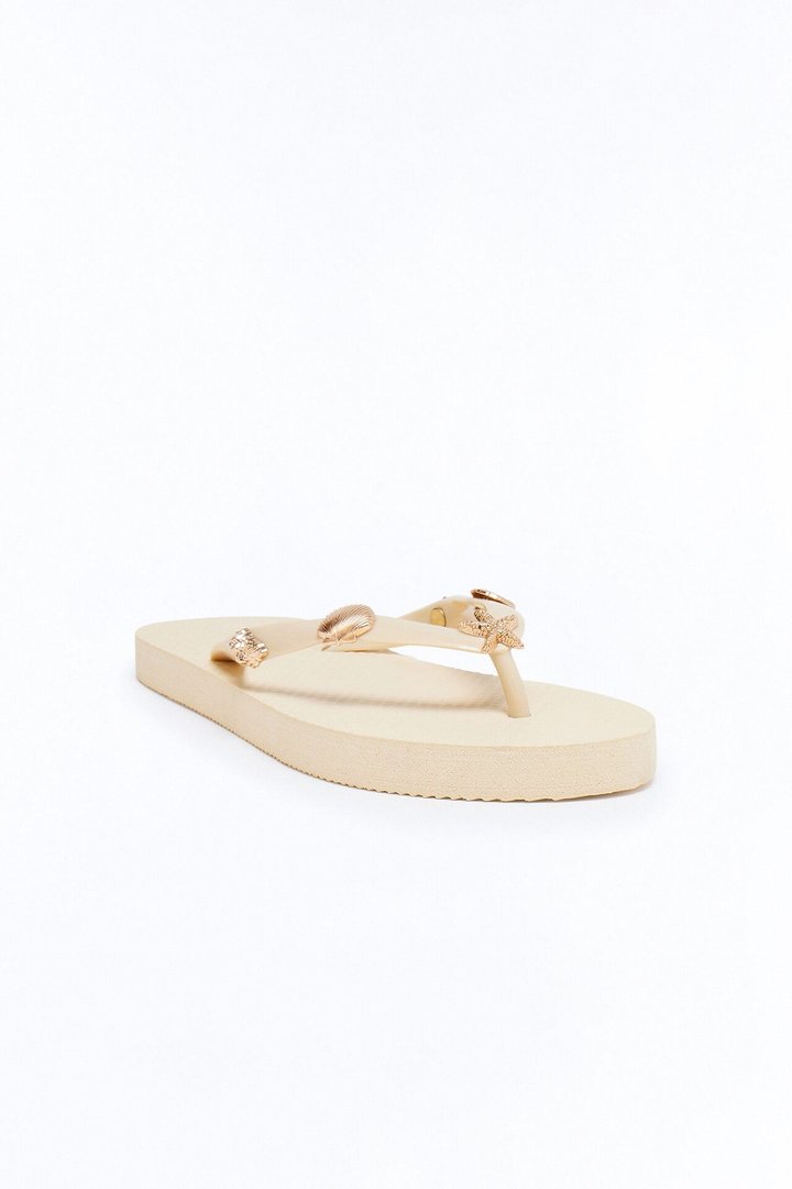 Beachy Hardware Flip Flops - Sand