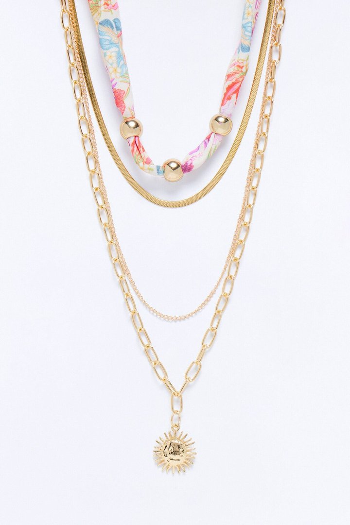 Sun Bath Day Dreams Necklace - Gold/combo