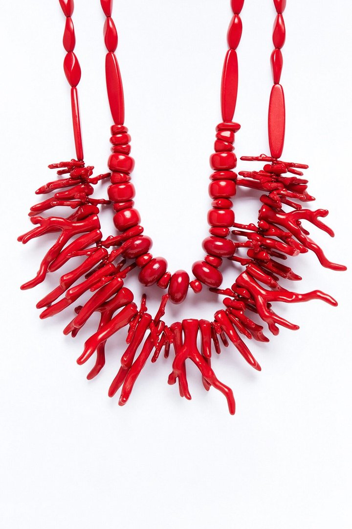 Krystal Coral Necklace - Red