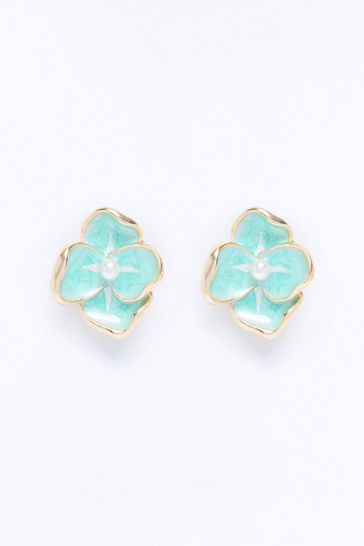 Your Darling Floral Earrings - Blue