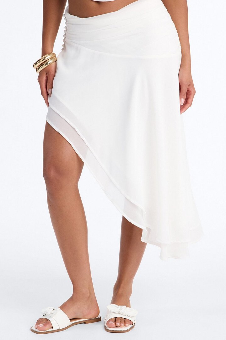 Liri Bow Slip On Sandals - White