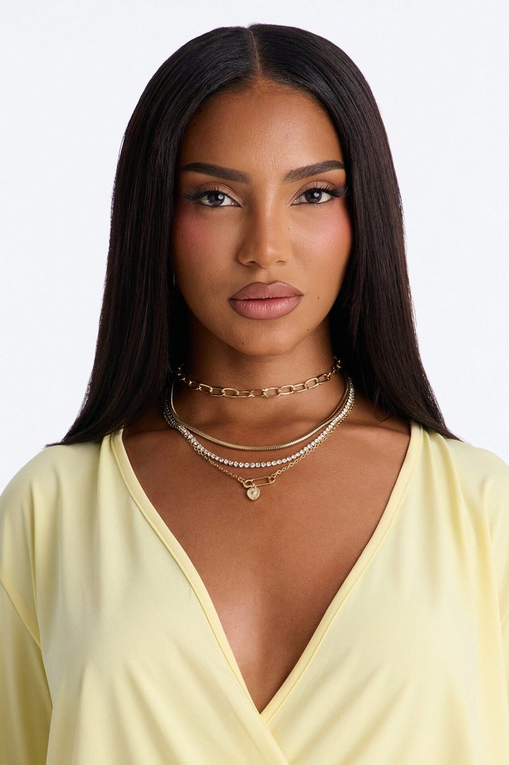 Playing For Keeps Layered Necklace - Gold