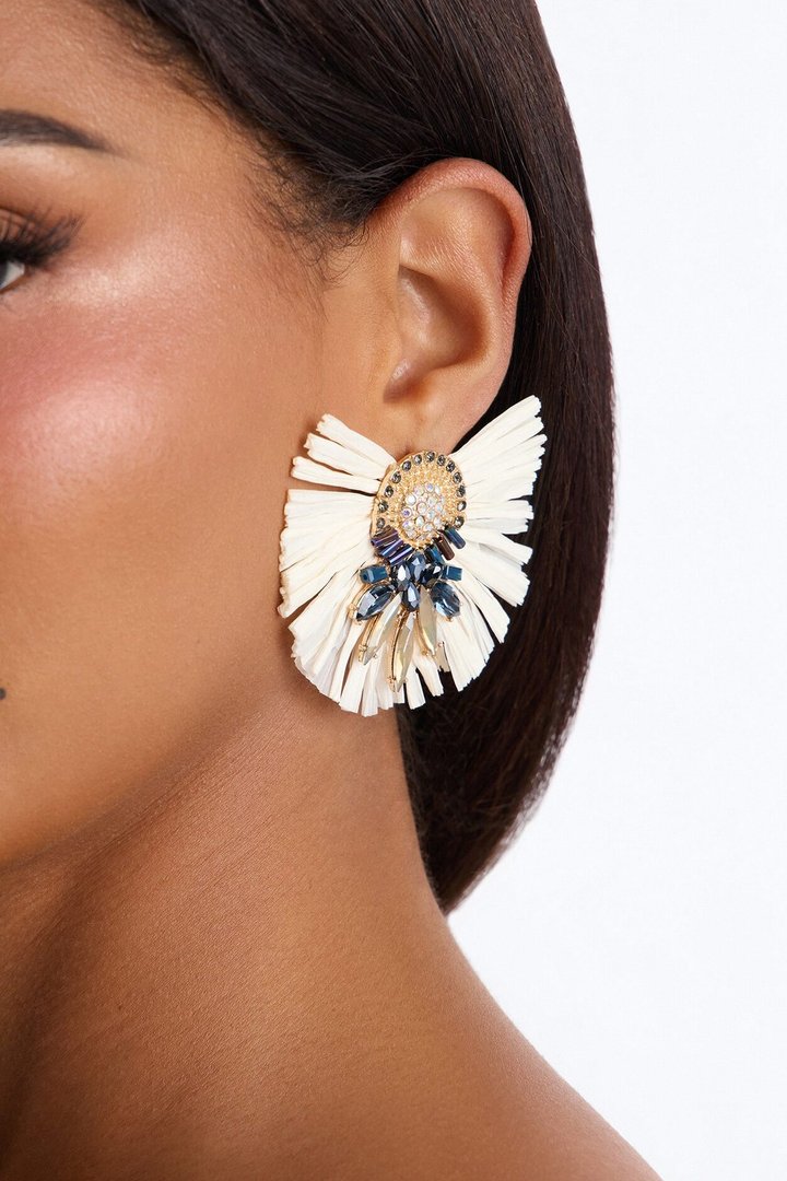 Rio Carnival Earrings - White/combo