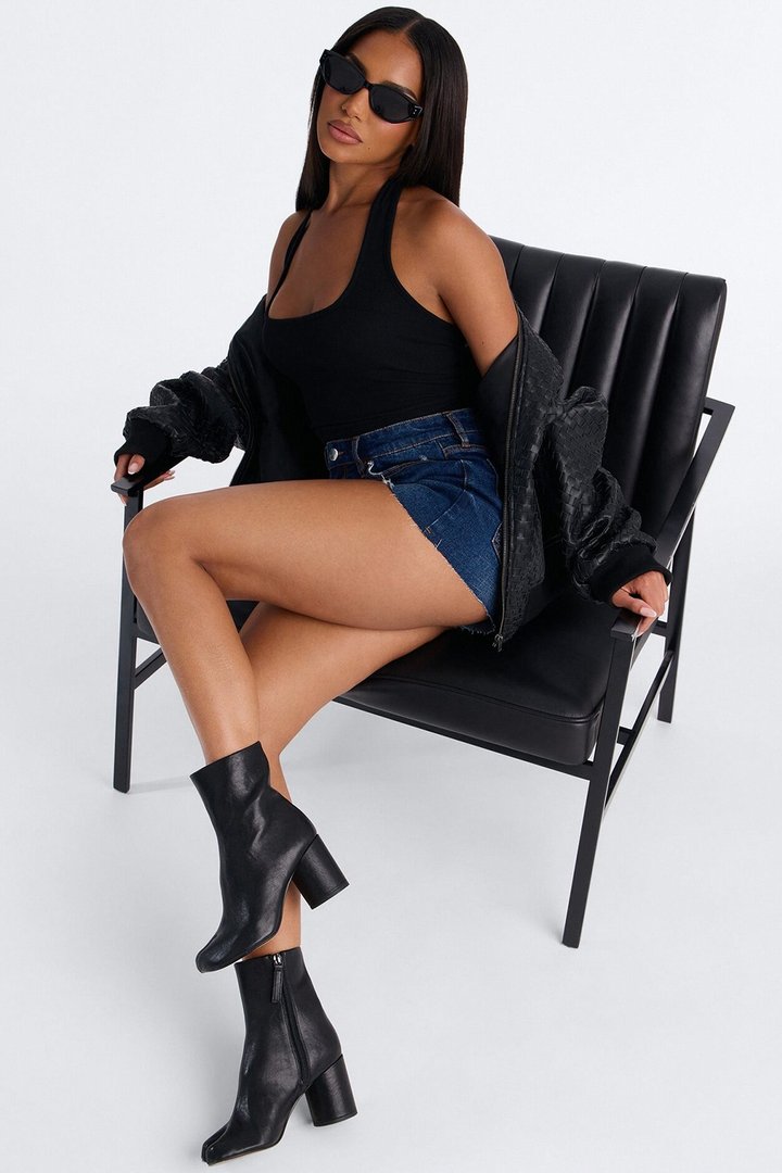 Steve Madden Caro Leather Tabi Booties - Black