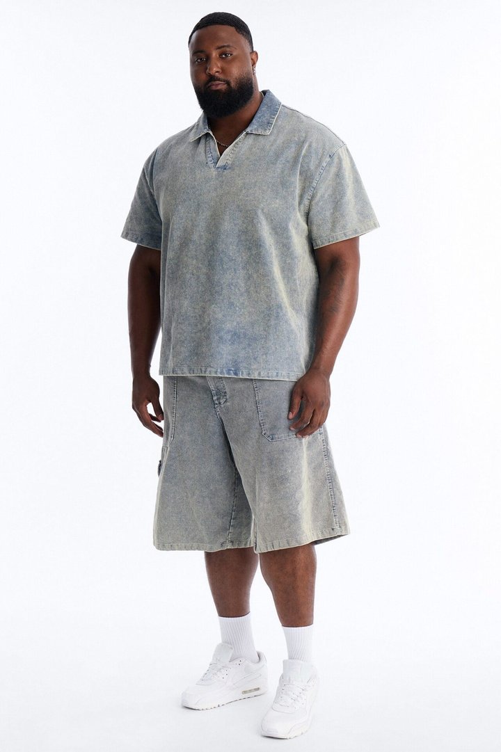 Ohio Corduroy Baggy Short - Blue