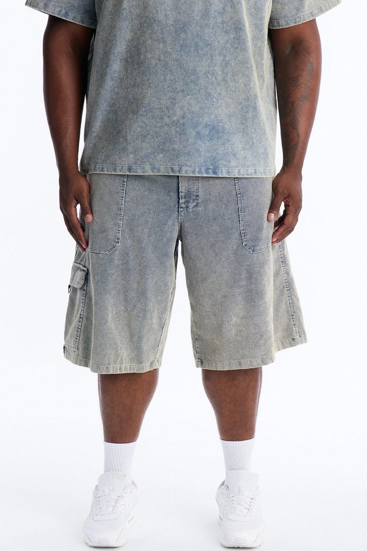 Ohio Corduroy Baggy Short - Blue