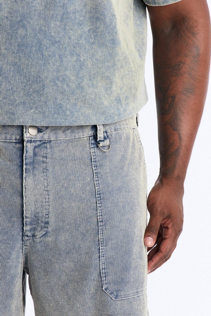Ohio Corduroy Baggy Short - Blue