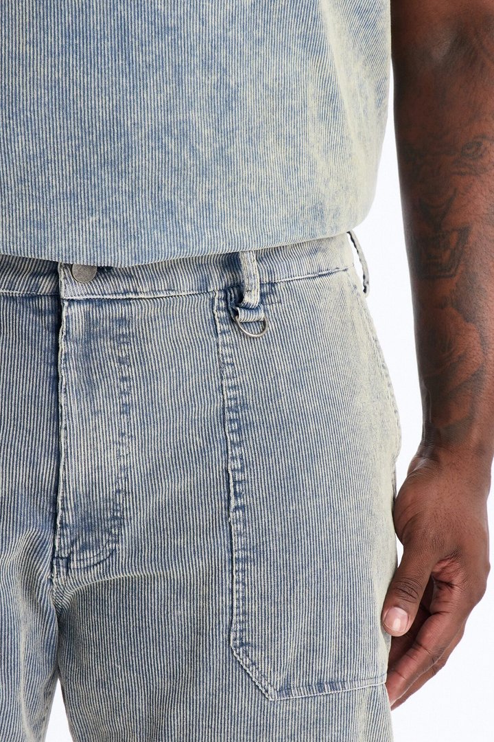 Ohio Corduroy Straight Pant - Blue