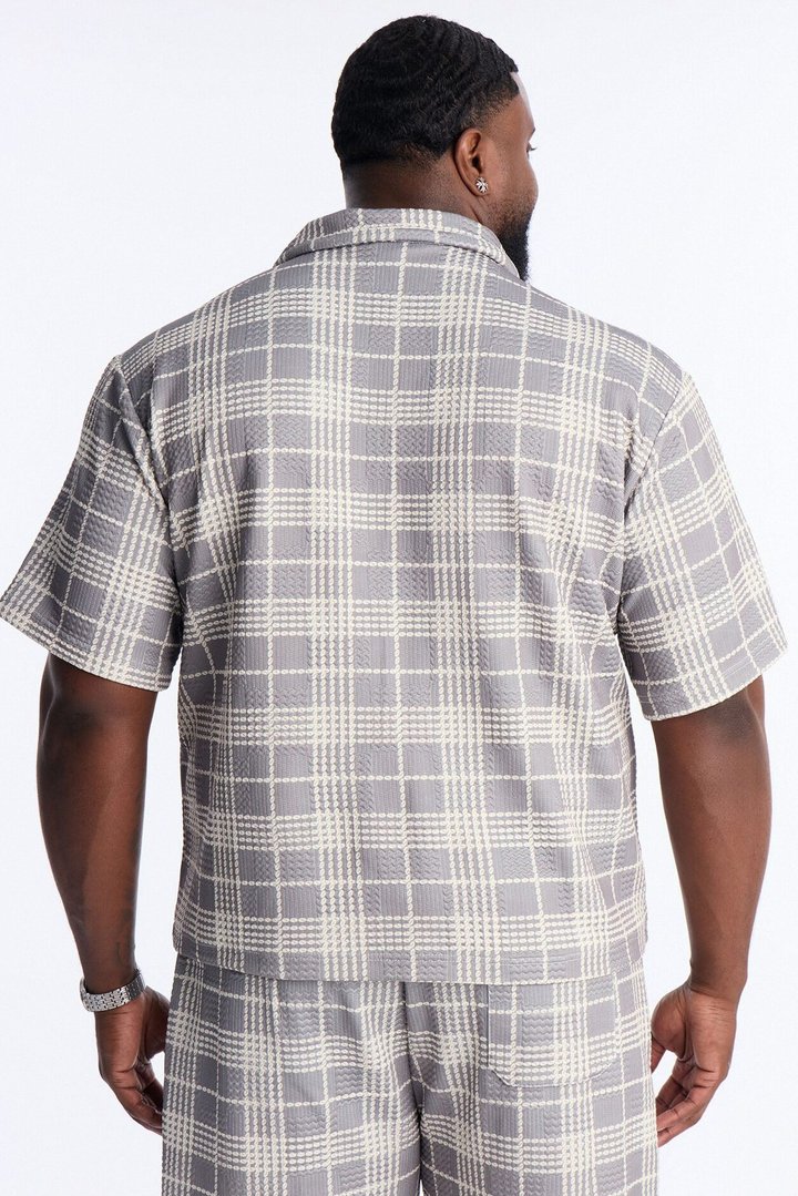 Islander Beadline Cuban Collar Shirt - Grey