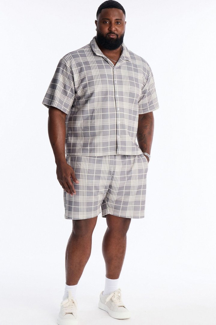 Islander Beadline Cuban Collar Shirt - Grey