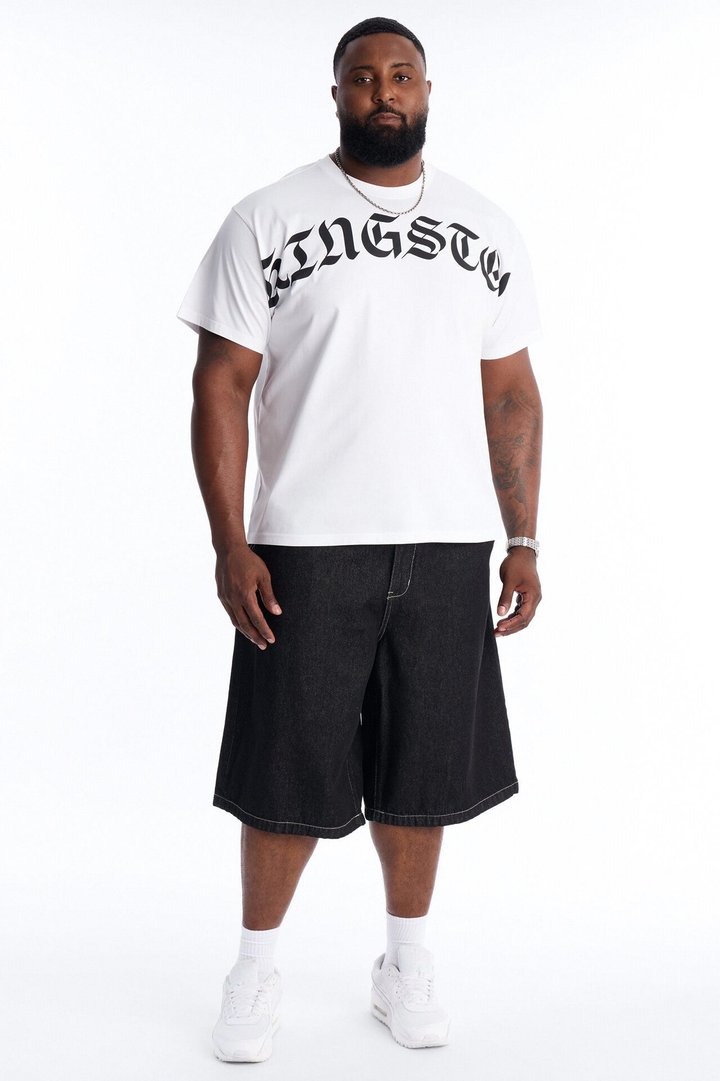 Classic Cuff Baggy Denim Short - Black Wash