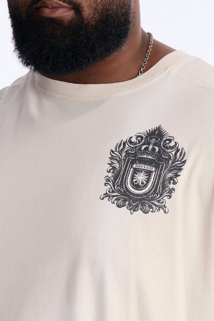 Born A King Vintage Muscle Tee - Charcoal