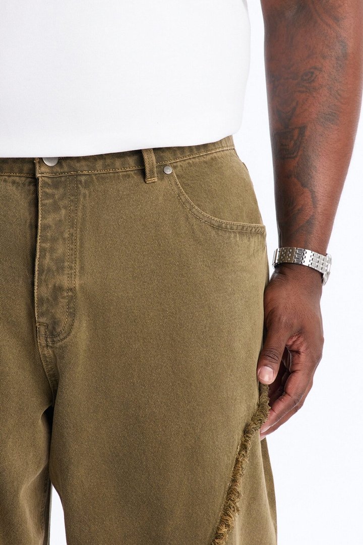 Barrel Urban Fray Jeans - Olive