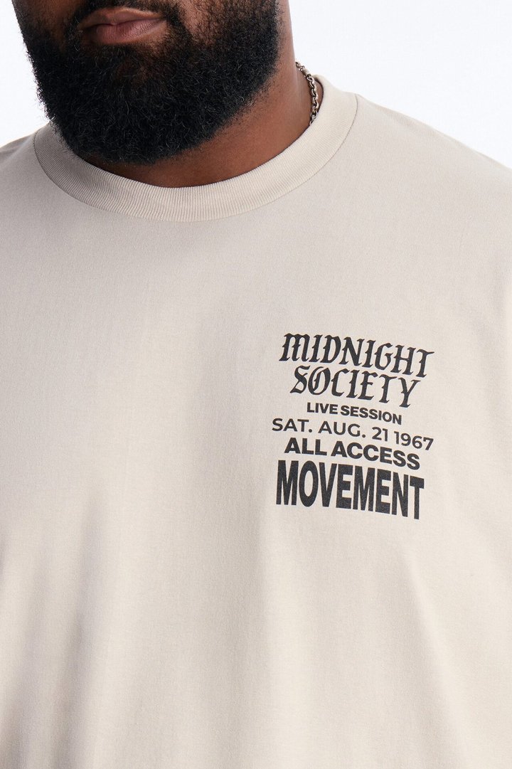 Midnight Society Boxy Short Sleeve Tee - Grey