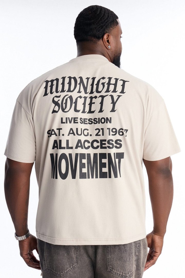 Midnight Society Boxy Short Sleeve Tee - Grey