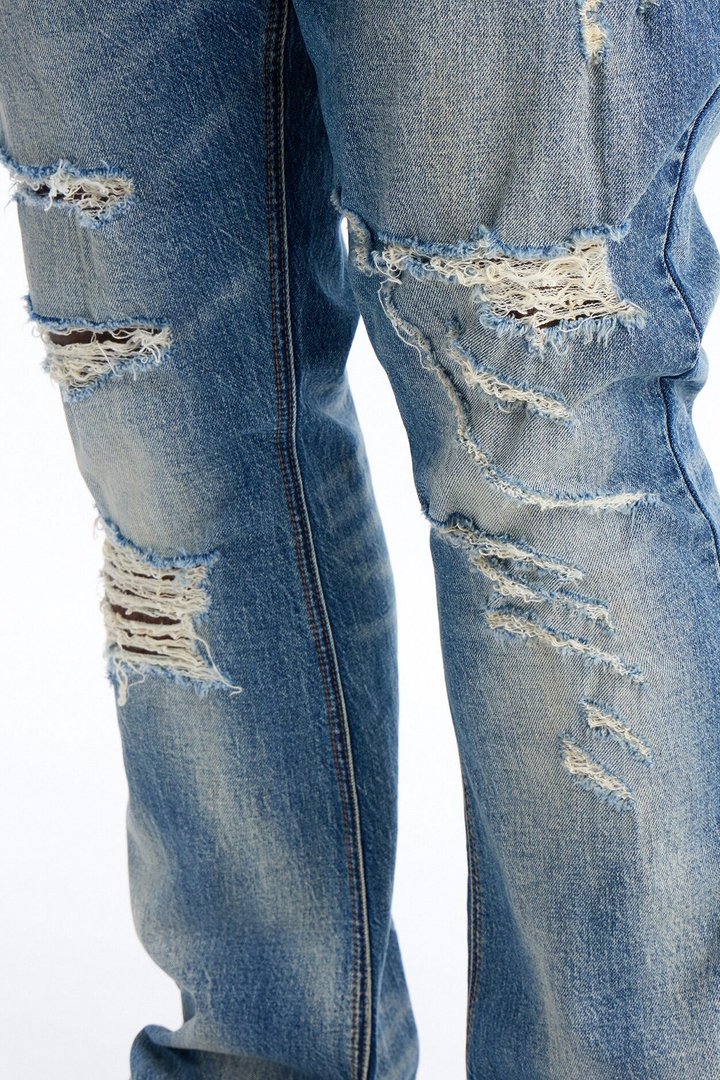 Stacked Skinny Flare Les Amandiers Jean - Vintage Blue Wash
