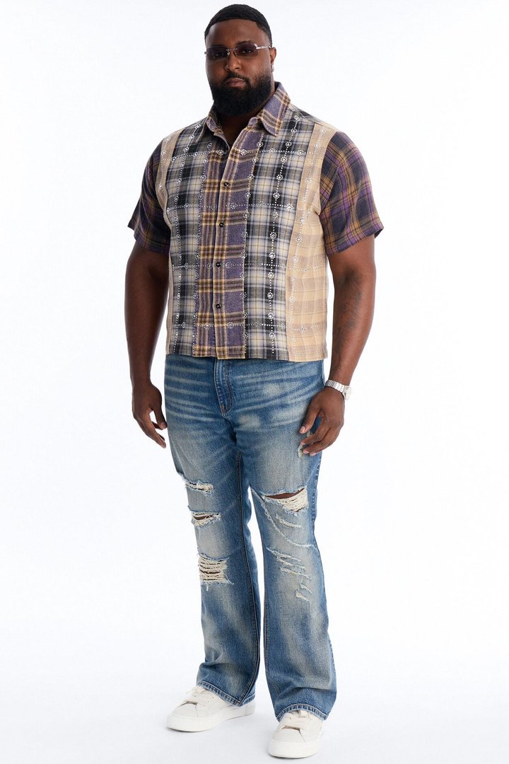 Urban Relic Plaid Button Up Shirt - Multi Color