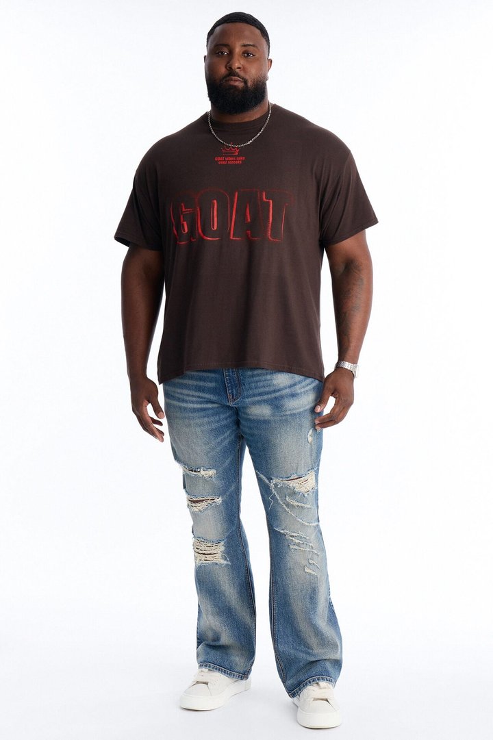 GOAT Vibes Take Over Short Sleeve Tee - Chocolate
