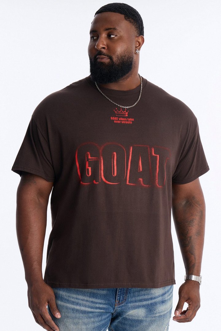 GOAT Vibes Take Over Short Sleeve Tee - Chocolate