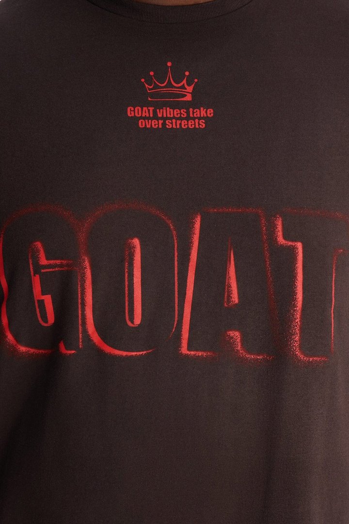 GOAT Vibes Take Over Short Sleeve Tee - Chocolate