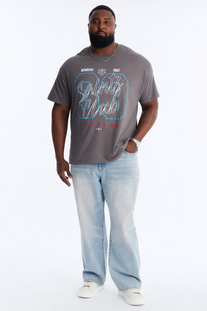Saints Club Members Only 33 Short Sleeve Tee - Charcoal