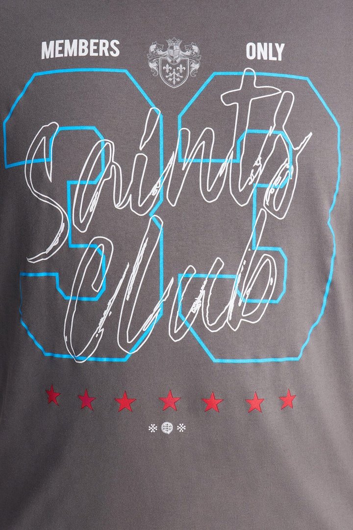 Saints Club Members Only 33 Short Sleeve Tee - Charcoal