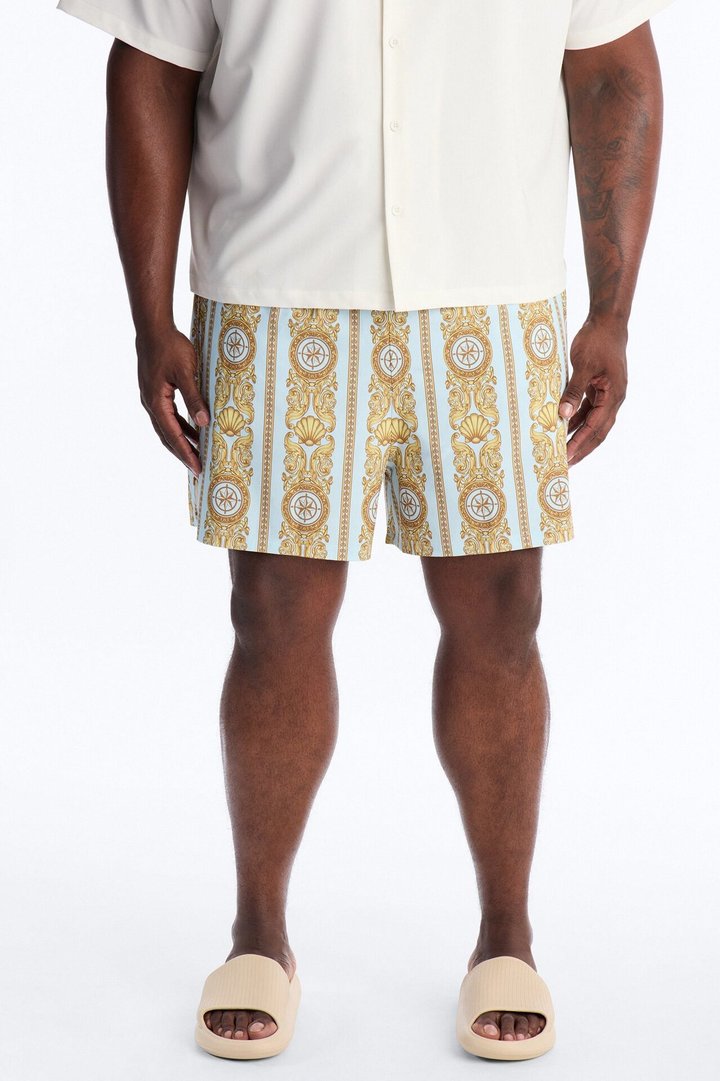 Beyond The Sea Swim Trunk 4″ - Light Blue