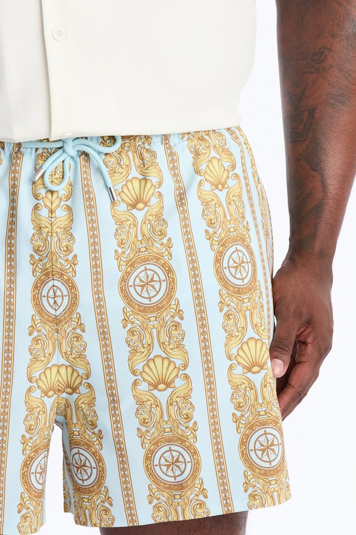 Beyond The Sea Swim Trunk 4″ - Light Blue