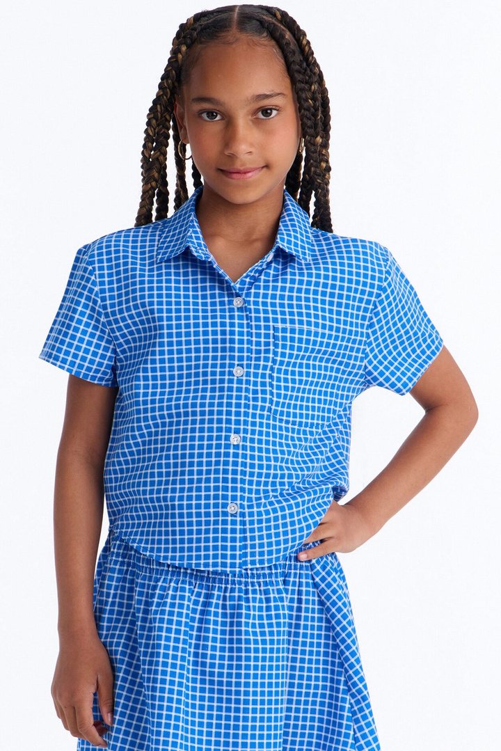Mini Believe The Possibilities Skirt Set - Blue/combo