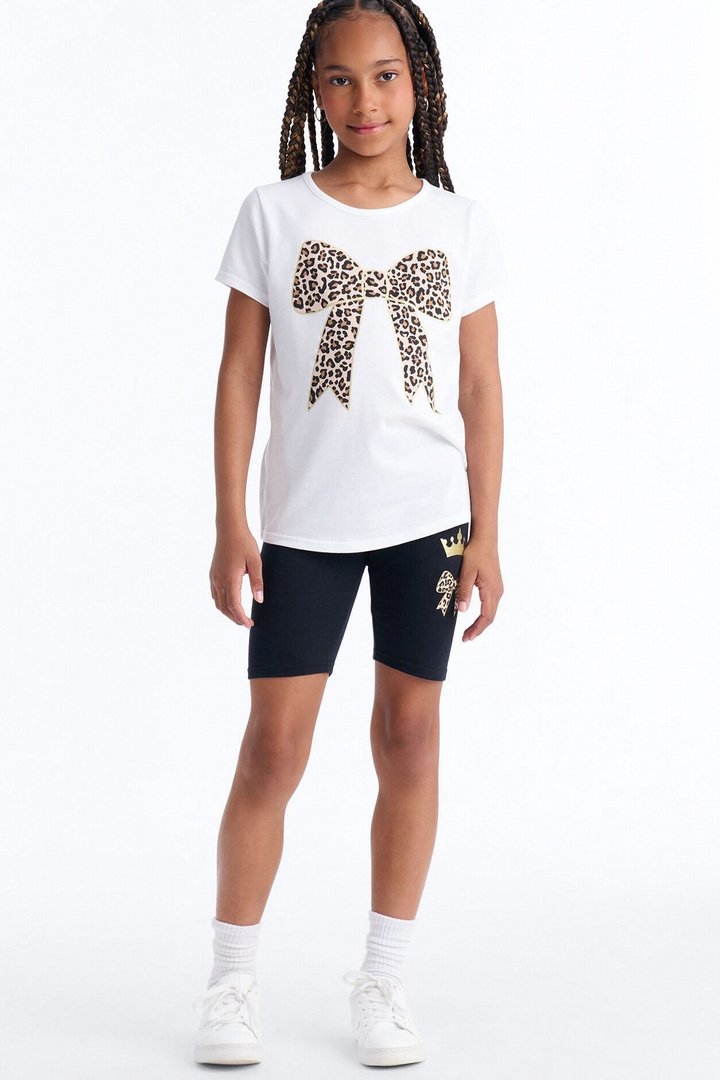 Mini Can't Get Enough Bike Short Set - White/Black