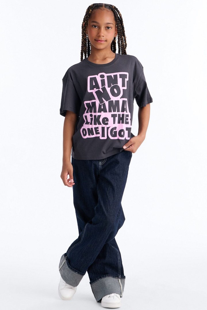 Mini Ain't No Mama Like The One I Got Short Sleeve Tee - Charcoal