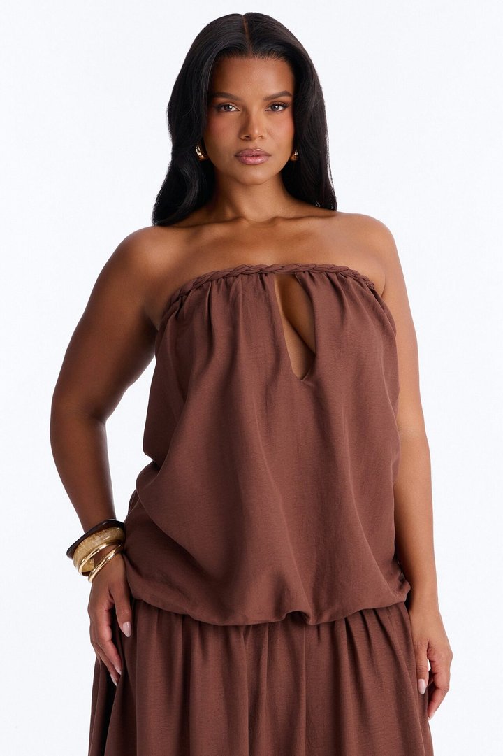 Just Having Fun Flowy Maxi Dress - Brown