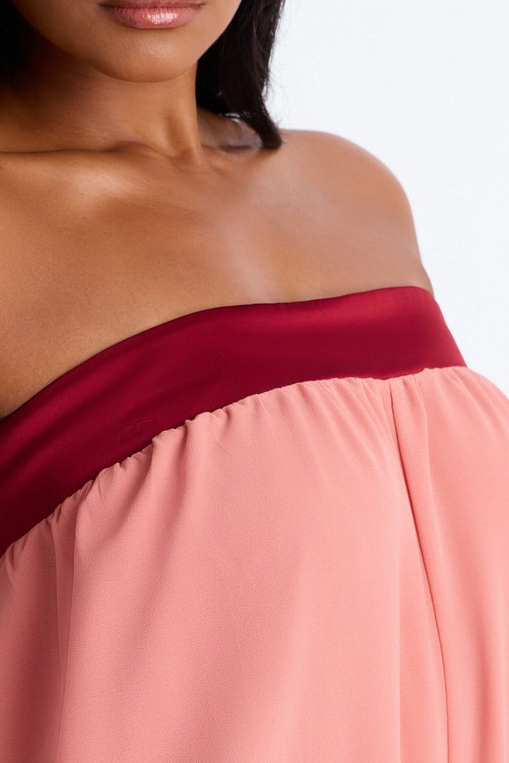 Celia Chiffon Wide Leg Jumpsuit - Pink
