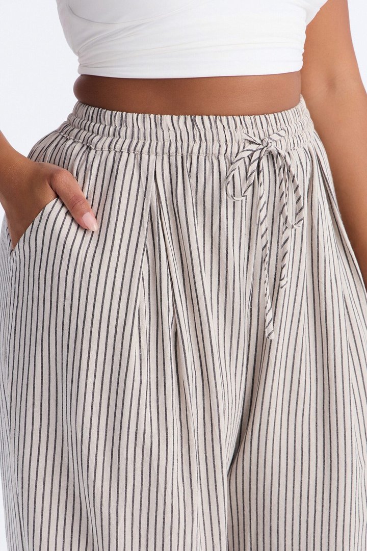 Jane High Rise Striped Jogger Pant - Natural/Combo