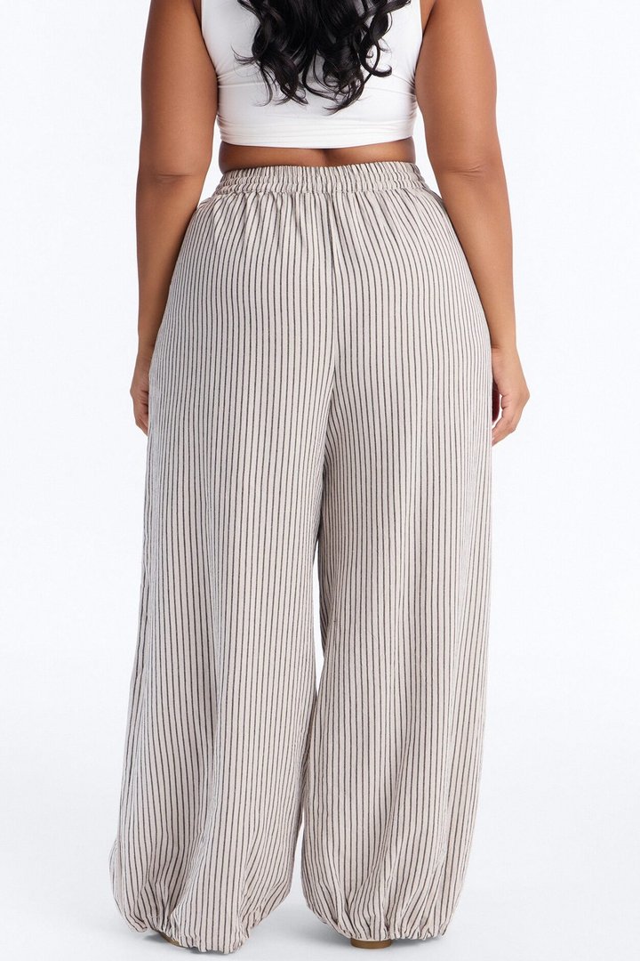 Jane High Rise Striped Jogger Pant - Natural/Combo