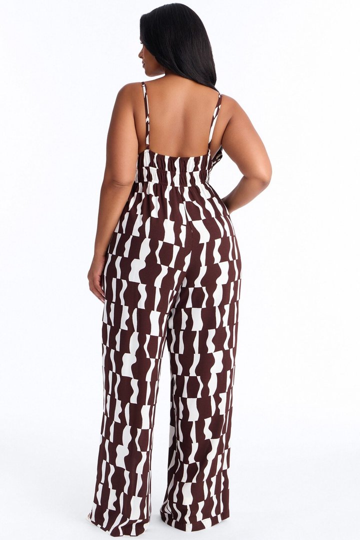Tammi Wide Leg Jumpsuit - Chocolate