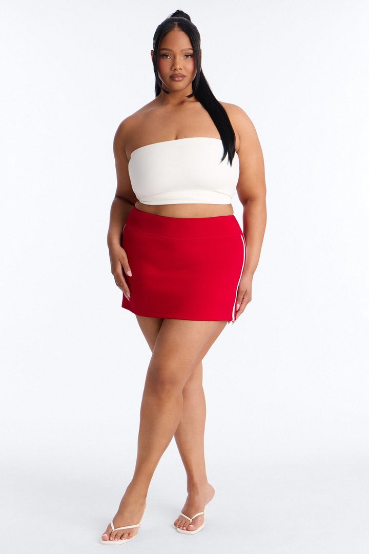 Playing Catch Up Scuba Micro Mini Skort - Red