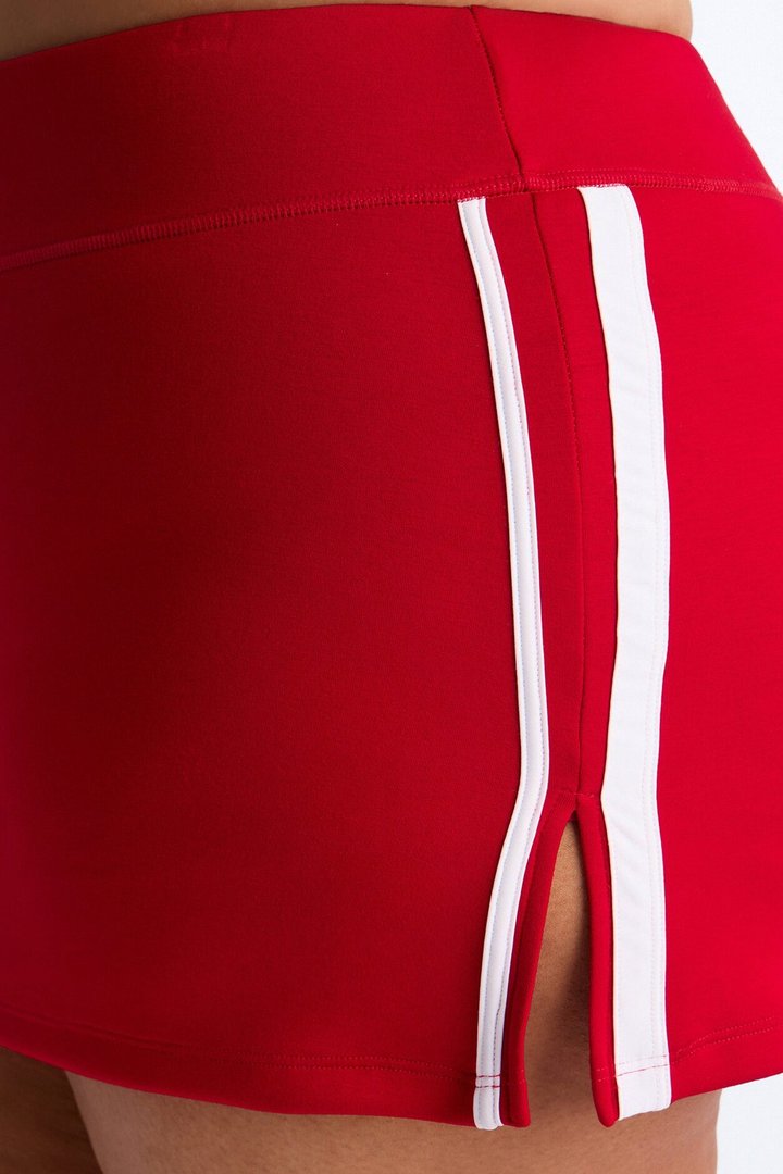 Playing Catch Up Scuba Micro Mini Skort - Red
