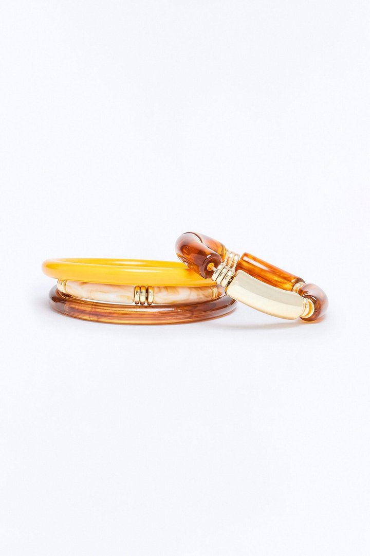 Making Memories 4 Piece Bracelet Set - Brown/combo