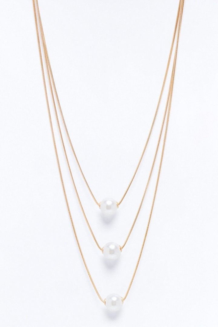 Perfect Touch Pearl Layered Necklace - Gold